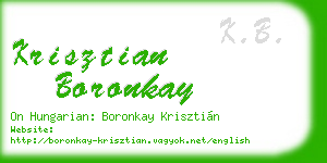 krisztian boronkay business card