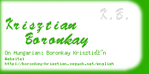 krisztian boronkay business card